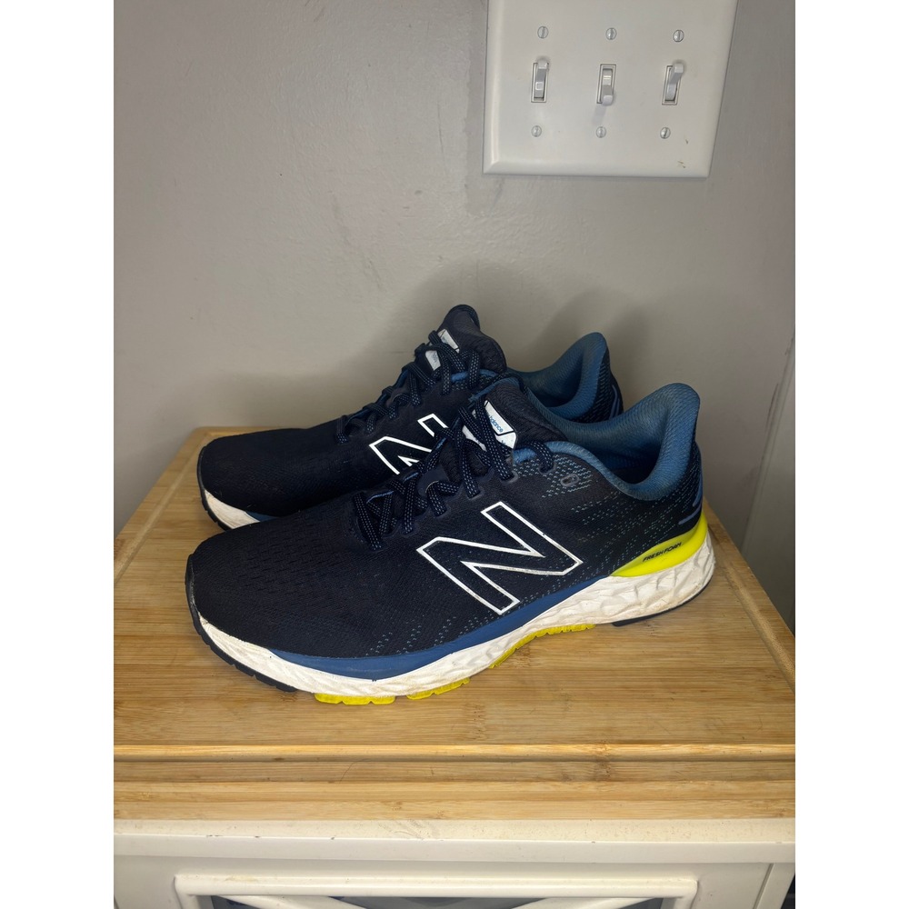 New Balance Fresh Foam 880v11 Mens Running Shoes Navy Yellow M880P11 10 2E Wide